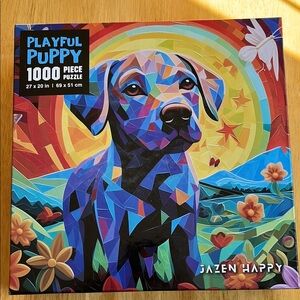 JAZEN HAPPY | Playful Puppy 1000 Piece Puzzle - Multicolor